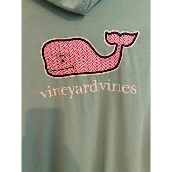 NEW Vineyard Vines Mint Green Hoodie with Whale Logo - Picture 2 of 9
